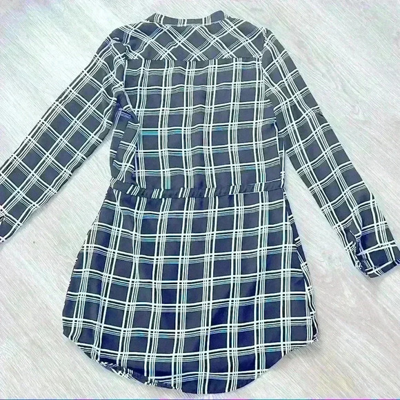 SEDUCTION PLAID MINI DRESS WAIST  TIE SIZE SMALL - Picture 1 of 14